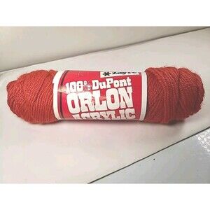NWT Vintage Zayre 315 Rust ( Orange)  4 Ply Worsened Orlon Acrylic Yarn